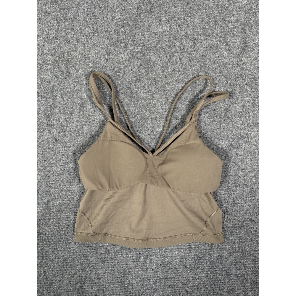 Lululemon Tank Top Womens 2 Nomad Brown Align Ribbed Strappy Cropped Athletic - Picture 15 of 16